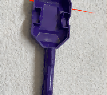 Ejector marks on plastic injected parts