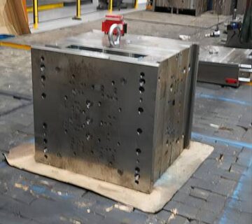 Plastic enclosure mould for electronics showing precision core and cavity design