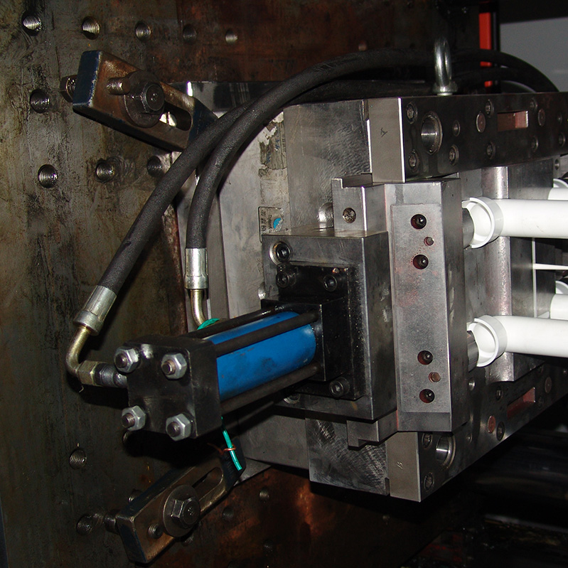 Injection mold for PVC 90-degree elbow pipe fittings with high-precision tooling