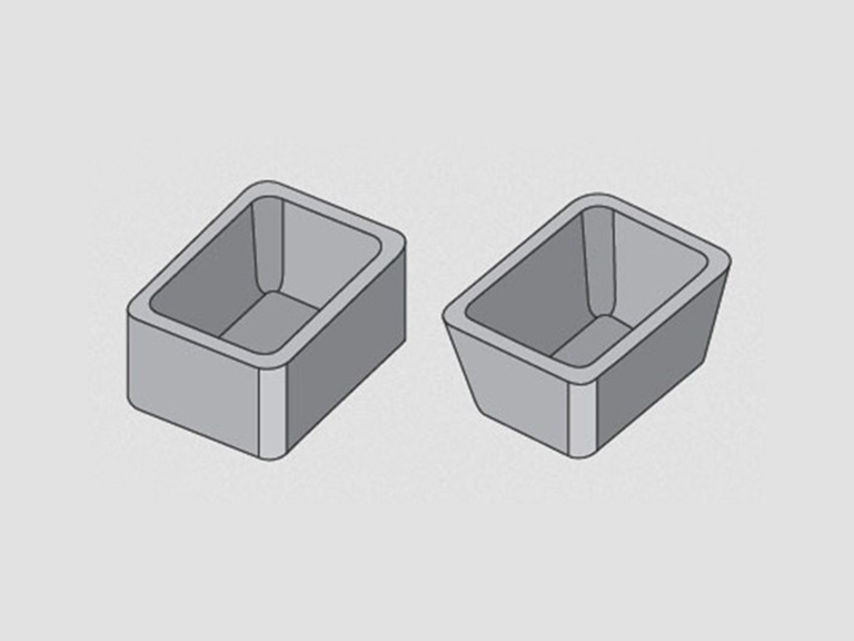 Draft angle guidelines for injection molding
