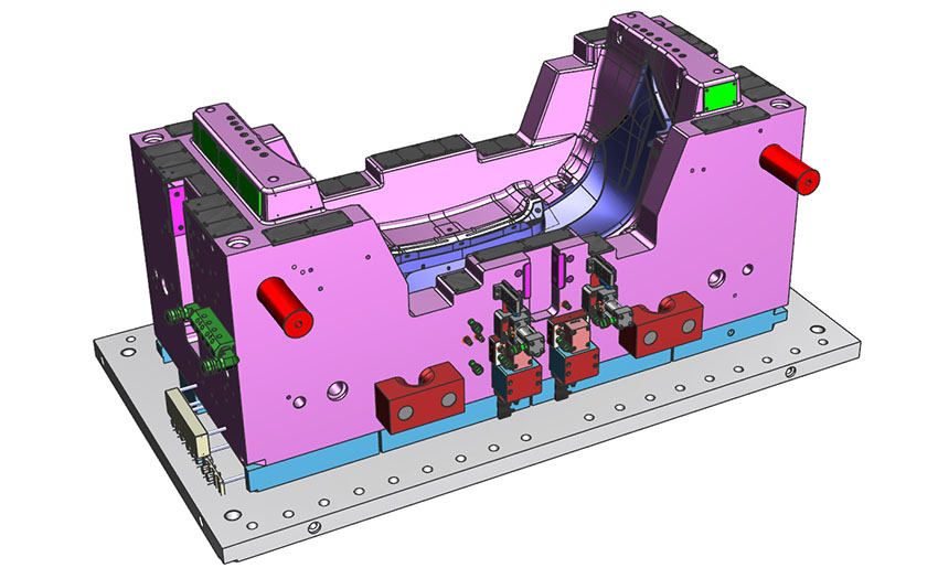 designing a CAD model of a Auto mold for car bumper