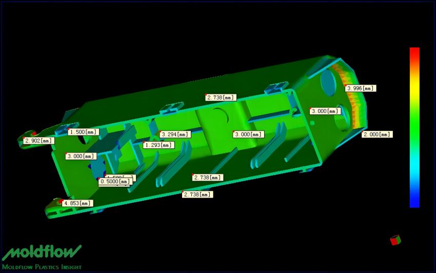 The continuous improvement of professional software has significantly enhanced mold flow analysis technology.