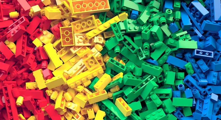 Thermoplastic: LEGO bricks are famously made from ABS plastic