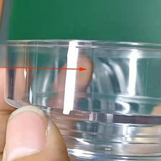 Joint-lines-in-clear-moulded-parts Joint Lines appear on molded parts where two or more flow fronts meet