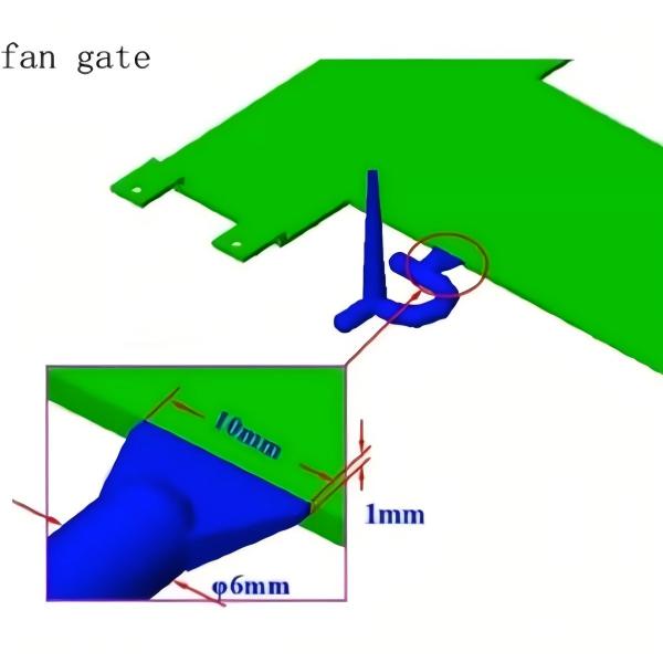 Side-Feeding-Fan-Gate Side Feeding Fan Gate for clear molded parts ensures smooth material flow, reducing visible defects