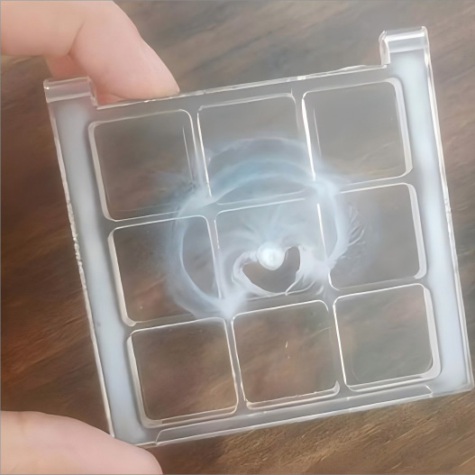 Whitening-in-clear-injection Whitening in Clear Injection Molding from material stress, poor molding conditions, or improper cooling