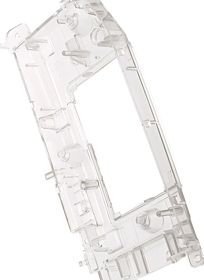 Clear casing made through transparent plastic molding, offering excellent visibility and precision for electronic enclosures
