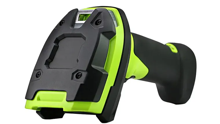 Overmolded plastic scanner housing for improved grip and durability